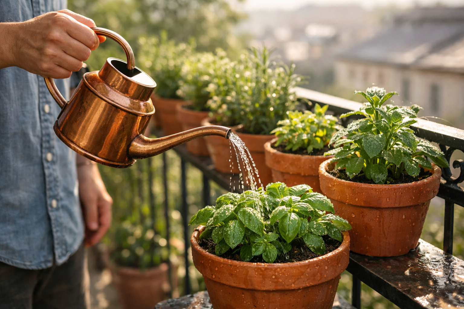 Balkon bitkilerinin sulanması